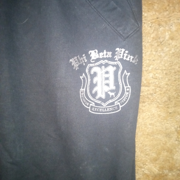 Pink Victoria Secret my Favorite Sweats Black Academy Sweatpants Phi Bet… - Picture 2 of 5